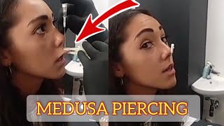 MEDUSA PIERCING TUTORIAL dont do It AT HOME [upl. by Terrill]