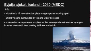 A2 Geography Tectonics Part 2 Vulcanicity amp Volcanic Case Stuides [upl. by Ardeahp]