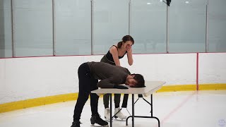 Gabriella Papadakis amp Guillaume Cizeron choreograph show routines for Fantasy on Ice 2023 Part 1 [upl. by Eisned]