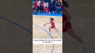 The Moment Fans Held Their Breath Clark and the Dunk They All Wanted caitlinclark wnba shorts [upl. by Lertnek]