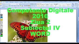 Competente digitale 2016  ziua 2  Subiectul IV  Word [upl. by Brine613]