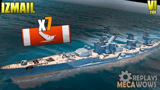 Izmail 7 Kills amp 102k Damage  World of Warships Gameplay 4k [upl. by Ozan]