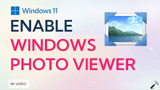 Enable Windows Photo Viewer in Windows 11 [upl. by Ramu]