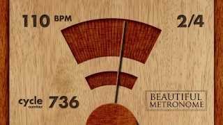 110 BPM 24 Wood Metronome HD [upl. by Eillek]