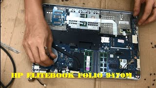 HP Elitebook Folio 9470m Disassembly and fan cleaning Laptop repair Разборка и чистка вентилятора [upl. by Nuaj]