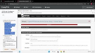 1328 Lab Configure a Remote Access VPN  CompTIA [upl. by Nosirrah]