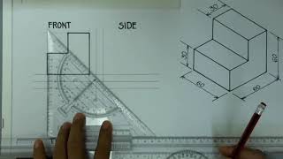 Exercise 11 Orthographic Drawing [upl. by Airamasor]