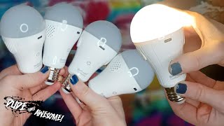 A19 Rechargeable Light Bulbs w Remote  Unboxing amp Review [upl. by Gerkman]