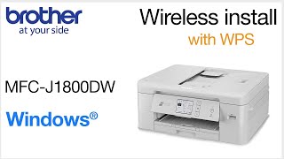 MFCJ1800DW set up wireless with WPS  Windows [upl. by Raynata181]