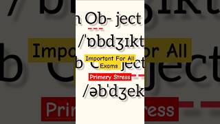 Primary Stress  Improve Pronunciation  shortsviralviralshortstrendingytshorts [upl. by Sunshine]