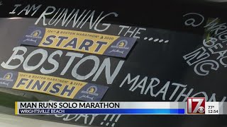 Man runs solo marathon [upl. by Flinn]