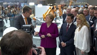 HANNOVER MESSE 2018 Eröffnung Messerundgang und Highlights [upl. by Harold]