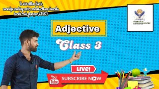 Adjective Class 3 ‎SARWODAYAEducation by Amarjeet sir youtube englishgrammar [upl. by Nyrtak]