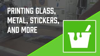 How to Screen Print Graphic Inks Sticker Printing Glass Metal Signs and More [upl. by Bolanger805]