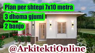 Projekt per Shtepi 7x10 metra  Arkitekti Online [upl. by Mohr]