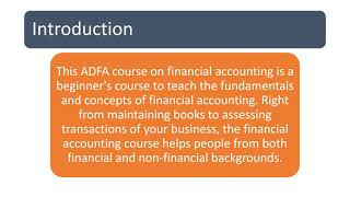 ADFA  Advanced Diploma in Financial Accounting  Introduction  Acme Collins School [upl. by Anilegna]