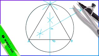 How to draw a circumcircle of an equilateral triangle [upl. by Eelik]