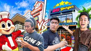 JOLLIBEE vs BG BURGER saan ang mas masarap [upl. by Hyps]