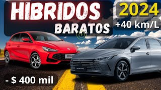 Los 9 AUTOS HIBRIDOS más BARATOS en México 2024  2025 [upl. by Leonora]