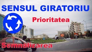 Incadrarea Prioritatea si Semnalizarea in SENSUL GIRATORIU [upl. by Lorine82]