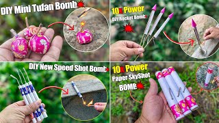 4 Easy Homemade Diwali Crackers  how to make paper crackers  how to make diwali bomb at home [upl. by Nadabus673]