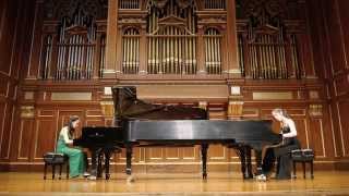 1114 Schumann Duo plays Pianists from SaintSaens Carnival of the Animals [upl. by Suvart993]