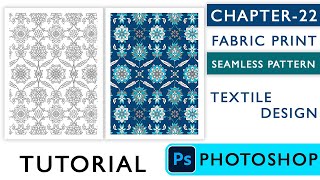 Photoshop Design Tutorial For Beginner  How to Design a Pattern For Fabric [upl. by Etnelav92]