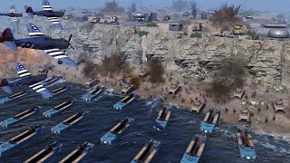 Insanely Realistic DDAY Invasion in NEW WW2 RTS  Gates of Hell Liberation DLC [upl. by Ikkela468]