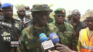 General Irabor visits the Kaduna Train attack scene [upl. by Ongineb]