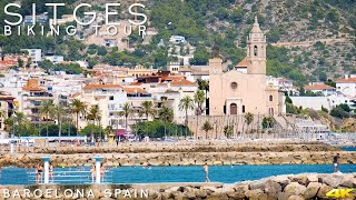 Tiny Tour  Sitges Spain  Biking along the coast line  August 2022 [upl. by Lawson337]