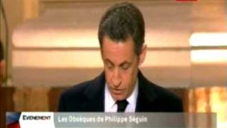 Discours de Nicolas Sarkozy aux obsèques de Philippe Séguin [upl. by Anhej389]