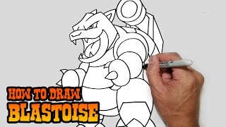 How to Draw Blastoise  Pokemon [upl. by Mchale]