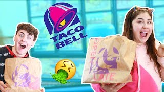 WE ORDERED EVERYTHING ON THE TACO BELL MENU  got sick [upl. by Ieluuk583]