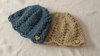 How to crochet a pretty womens hat  beanie [upl. by Rosenfeld892]