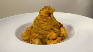 Linguine ai Gamberi Risottate con Bottarga e Zafferano [upl. by Meill]