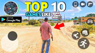 Top 10 Best High Graphics Android Games Like GTA V 2023 Open World Gangsters StoryLineRealistic [upl. by Dielle807]