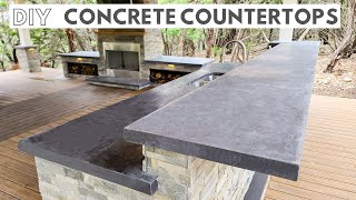 Concrete Countertops How to Pour In Place  Outdoor Kitchen Part 6 [upl. by Laris]