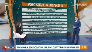 Manovra sbloccati gli ultimi quattro emendamenti  UnoMattina 19122023 [upl. by Gitlow]