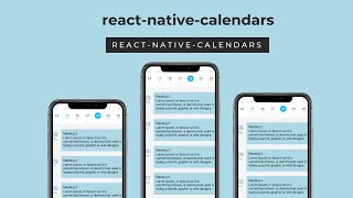 reactnativecalendars  Setup Calendar in a ReactNative Project  Show Agenda  Download Free Code [upl. by Nosmoht]