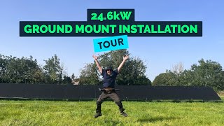 246kW Ground Mounted Solar Tour  The Pros amp Cons of Ground Mounted Solar Panels [upl. by Culliton]