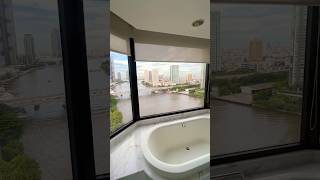 Shangri La Riverside Bangkok Premier Suite Bathroom View thailand thailandtravel hotel [upl. by Macdonald52]