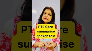 PTE Core summarize spoken text …english pte ptecore [upl. by Nessej]