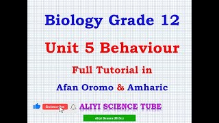 Biology Grade 12 Unit 5 Behavior Full Tutorial [upl. by Theresita]