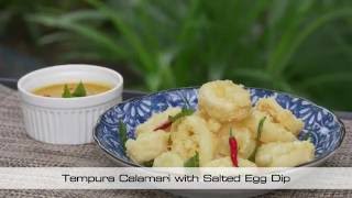 Tempura Calamari with salted egg dip recipe [upl. by Cissej315]