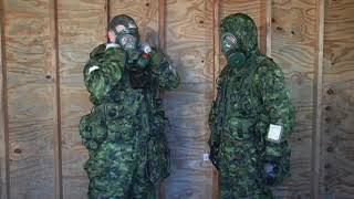 Canadian Forces  CBRN  Chemical Decontamination Drill [upl. by Naj756]