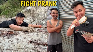 FIGHT PARYO PRANK ON MANAGER🤣  DASHAIN KO BONUS DEYE SAPAI LAI😍  rajkumarthapamagar32 [upl. by Bigod]