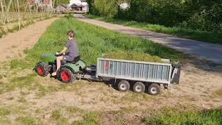 Fendt 1050 Vario Rolly Toys mit Fliegl ASW bei der Grassilage Traktor Kinder [upl. by Benzel]