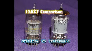 Telefunken 12AX7 vs Sylvania 12AX7 Tube Comparison Alvarez RD210C [upl. by Bale]