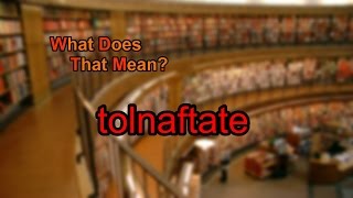 What does tolnaftate mean [upl. by Felicle]