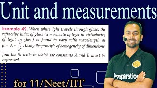 Ex49 unit and measurements  When white light travels through glass the refractive index of glass i [upl. by Alesram929]